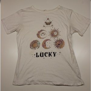 Cream colored moon graphic tee from target